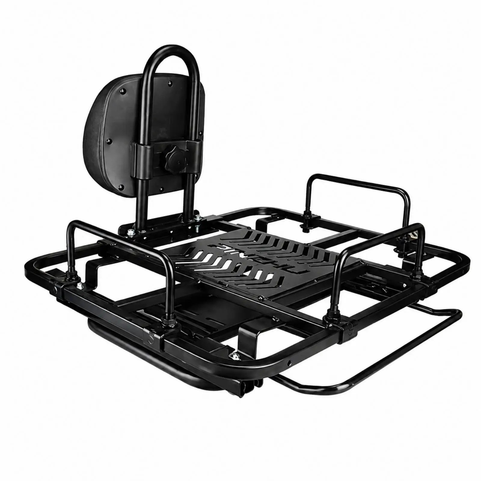 Heavy Duty Iron Bike Rear Parcel Holder with Locking Hardware for Quick Installation on Compatible Motorcycle Models