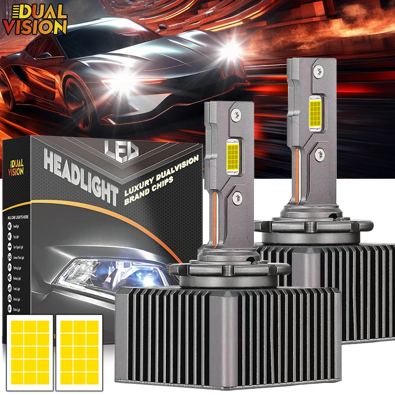 D1S D2S D3S D4S LED Car Headlight Canbus 6000K 1:1 D5S D8S HID Auto Bulb 9570 30PCS CSP Chip D1R D2R D3R D4R Lamps Plug&Play 12V