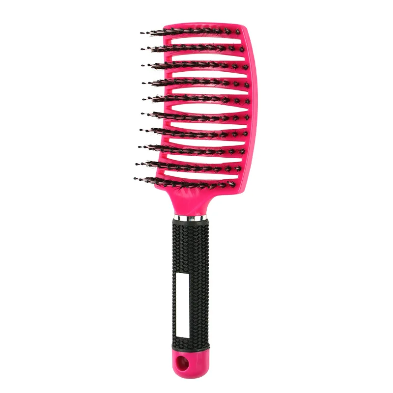 Bristle&Nylon Hair Brush Girls Hair Scalp Massage Comb Women Wet Curly Detangle Hair Brush for Salon Hairdressing Styling Tool