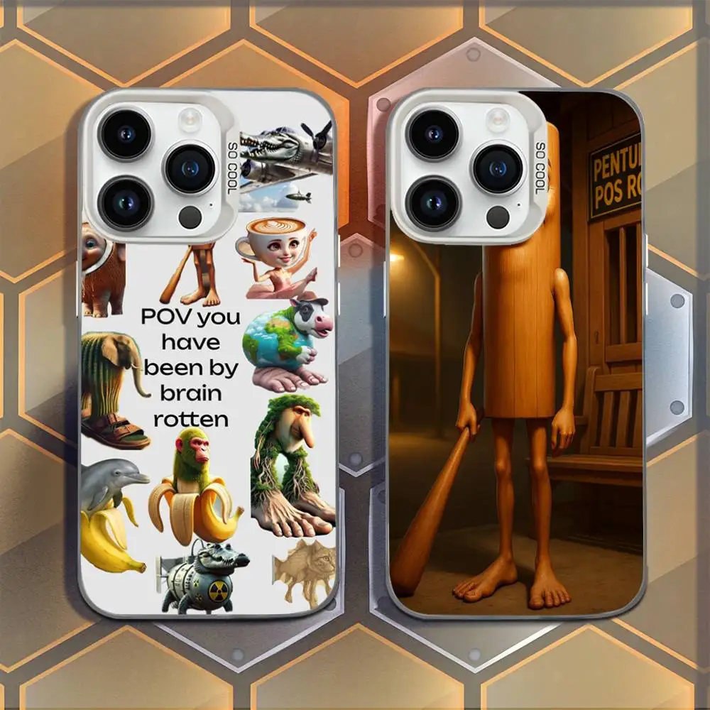 

ITALIANO BRAINROT animal Phone Case For iPhone 16,15,14,13,12,11,Mini,Pro,E,MAX White Candy Matte Shockproof Cover