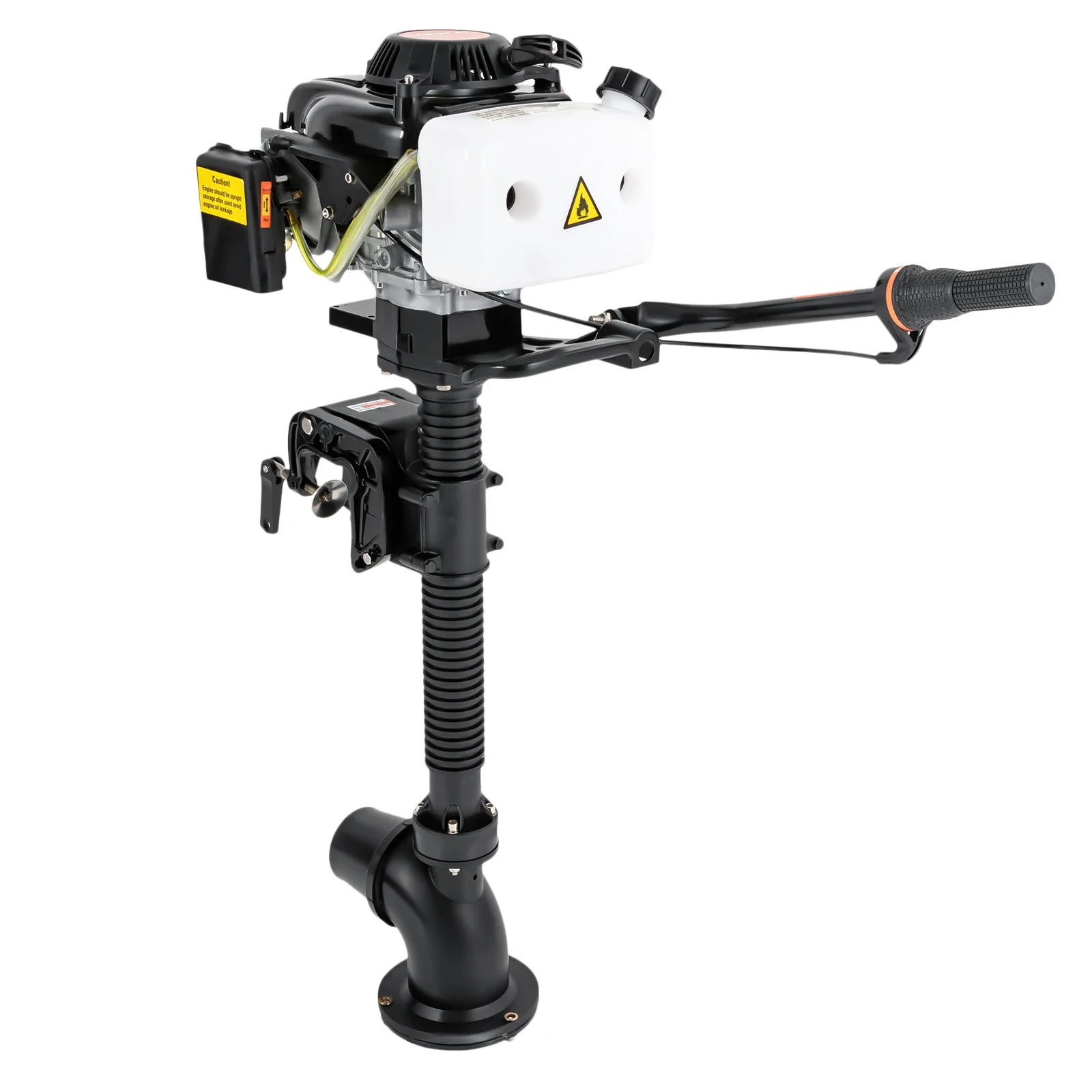 

Gasoline outboard motor, 4.0hp 55cc 4-stroke engine, 2900W power, variable speed, 360-degree rotation, reverse gear,