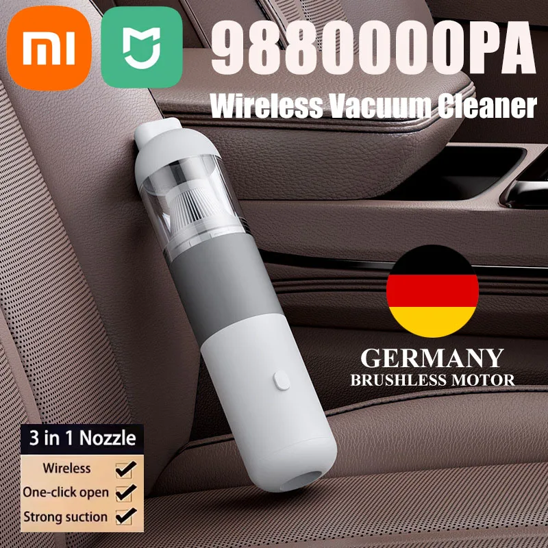 XIAOMI MIJIA 9880000PA 3 In1 Wireless Car Vacuum Cleaner Automobile Vacuum Clean Portable Handheld Mini Dust Catcher For Car