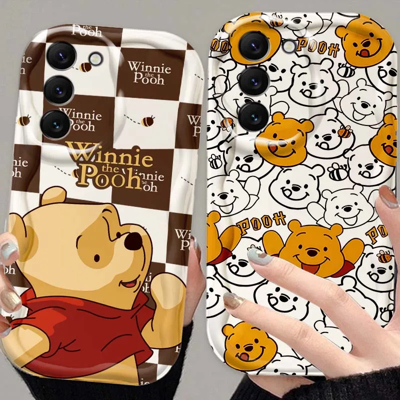 Disney Winnie the Pooh süß für Samsung Galaxy S25 S24 S23 S22 S21 S20 A16 A55 A05 A07 Ultra Plus FE 5G Wave Oil Handyhülle