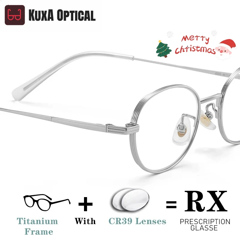 

KUXA очки по рецепту, линзы для близорукости и дальнозоркости, прогрессивные очки с рецептами, титановая оправа, антибликовая оправа