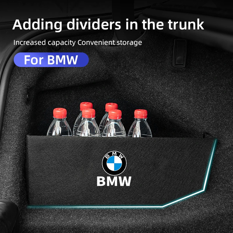 Car Trunk Sides Storage Partition Auto Booter Organizer For BMW G30 G38 G20 F30 F10 F48 F49 F39 X1X2X3 X5X6 G05 G06 G11 G12 G01