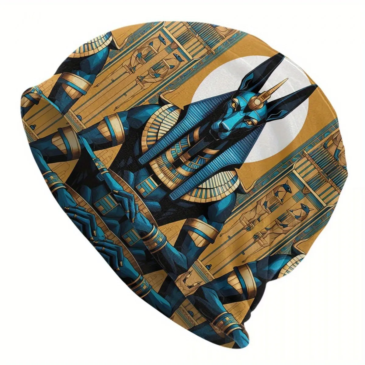 Egyptian Pharaoh Pattern Brimless Cap Street Thin Hat Men'S Baggy Hat Edge-Less Hat Sports Polyester Fiber Hat 2D Print Design