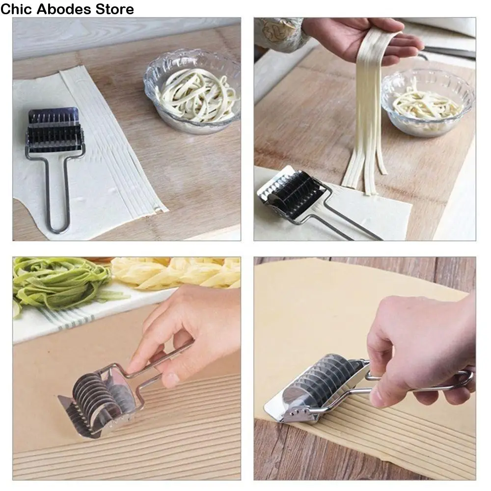 

Cooking New Grade Roller Docker Lattice Portable Pasta Maker Spaghetti Maker Cutter Spaghetti Cutter