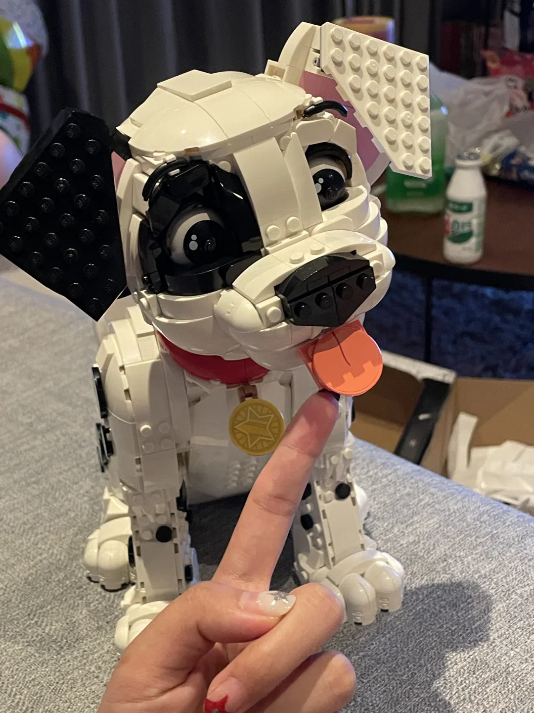 

New MOC White Puppy Model Home Ornament Building Blocks Holiday Gift
