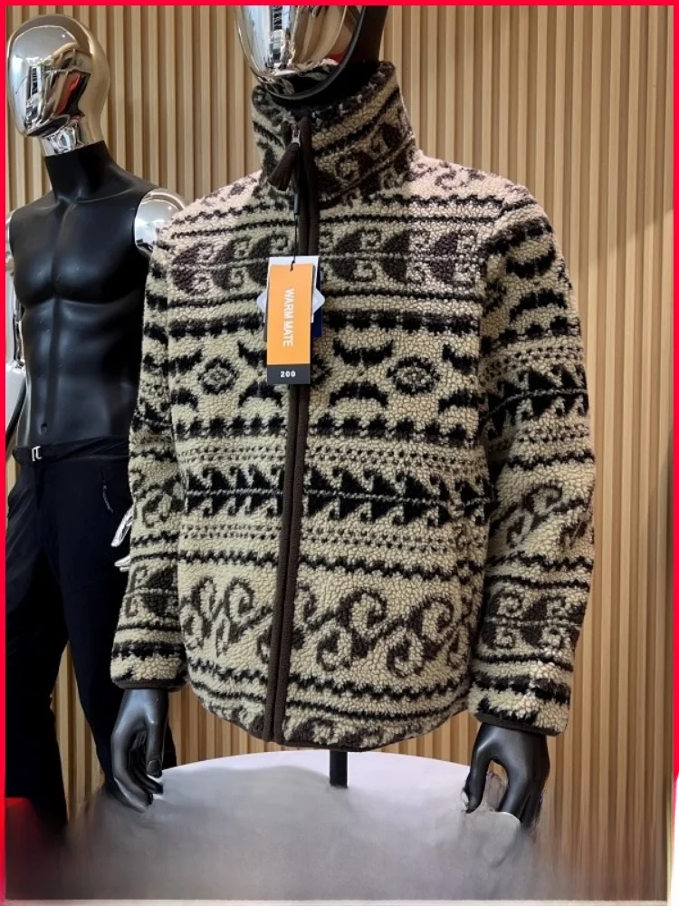 เสื้อโค้ทผู้หญิง Thiened Lamb Velvet Outdoor Jaet คอตั้ง สไตล์ลำลอง แมทช์ได้กับทุกชุด ผลิตจากเส้นใยโพลีเอสเตอร์ให้ความอบอุ่น ซิปยาว