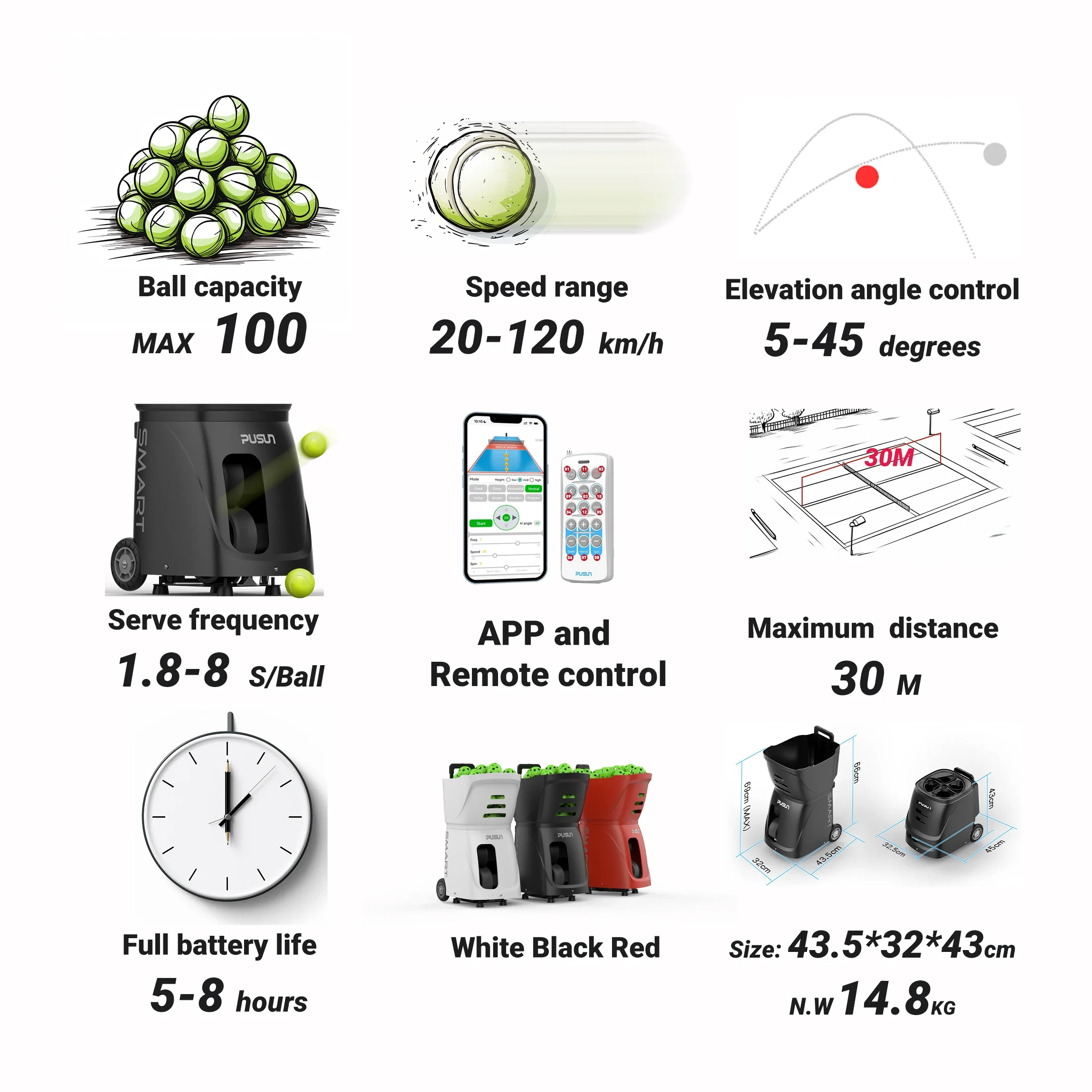 Good Quality The ball speed is adjustable Dedicated to tennis Professional tennis training padel tennis ball machine