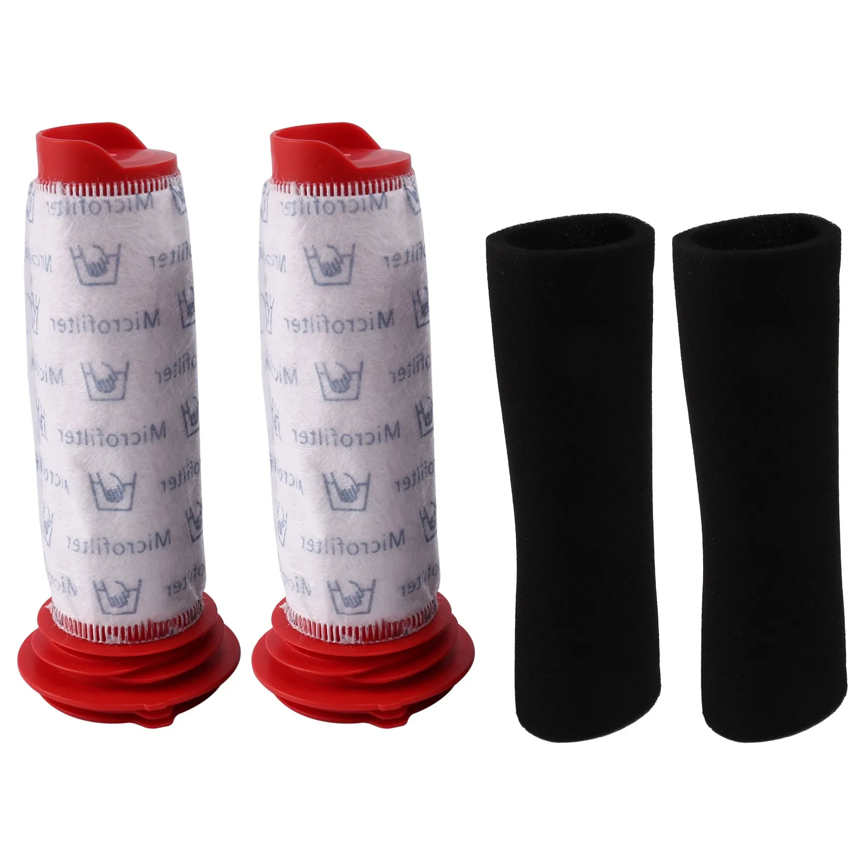 Washable Main Stick Filter + Foam Insert for Bosch Athlet Cordless Vacuum Cleaner (2 of Each)