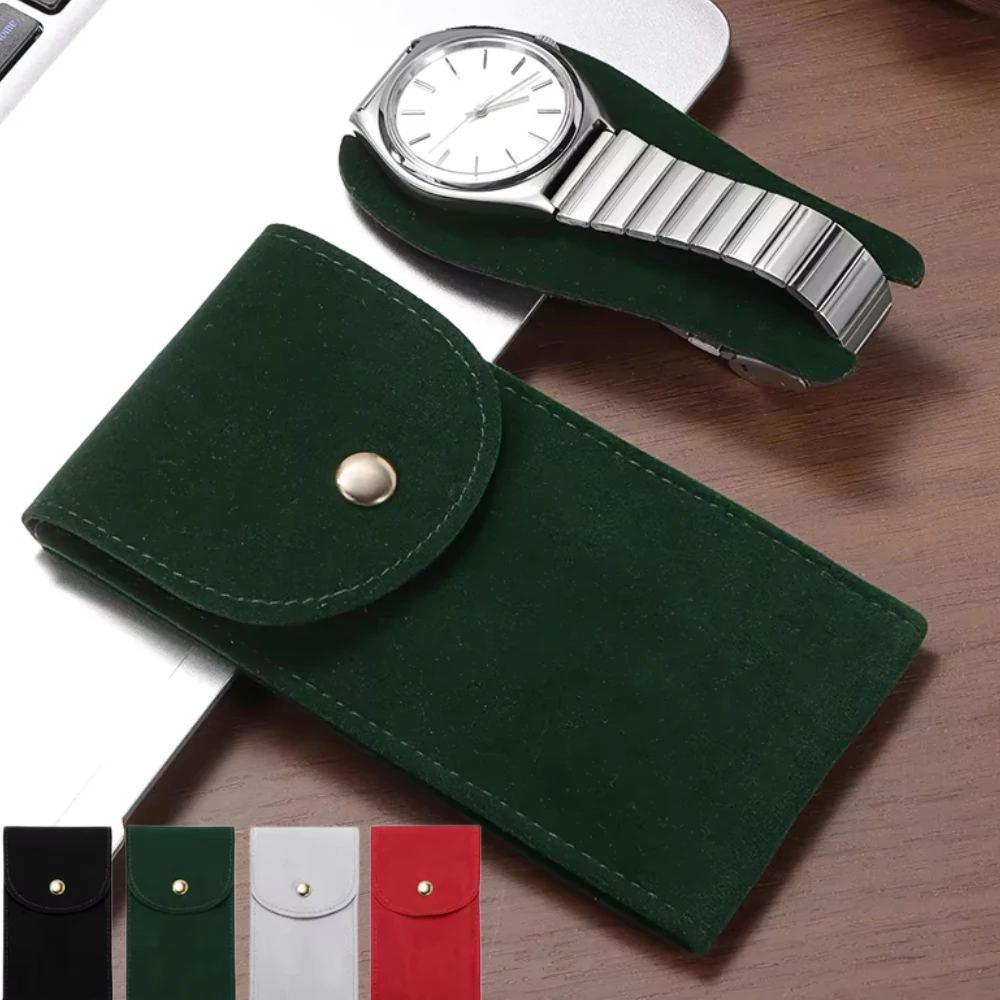 1PC Portable Flannelette Watch Pouch Storage Bag Single Watch Travel Organizer Display Pouch Gift Bag Watch Dust Protection Case