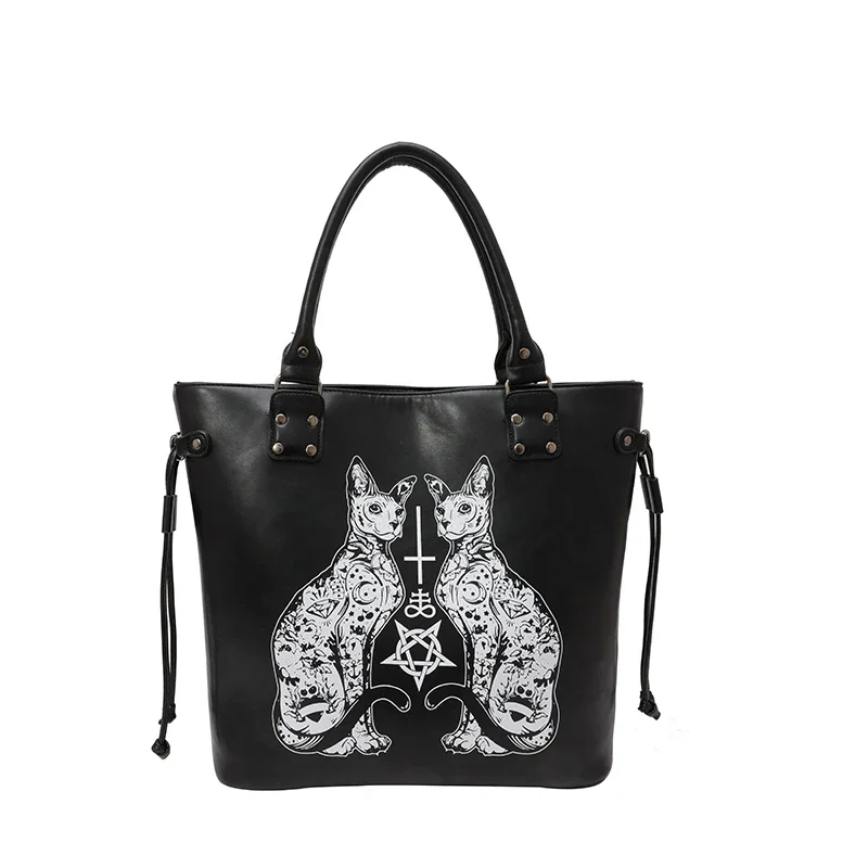 

Женская сумка через плечо из искусственной кожи в готическом стиле, новинка 2026, хит продаж, модная женская сумка, большая вместительная сумка Bolso De Mujer