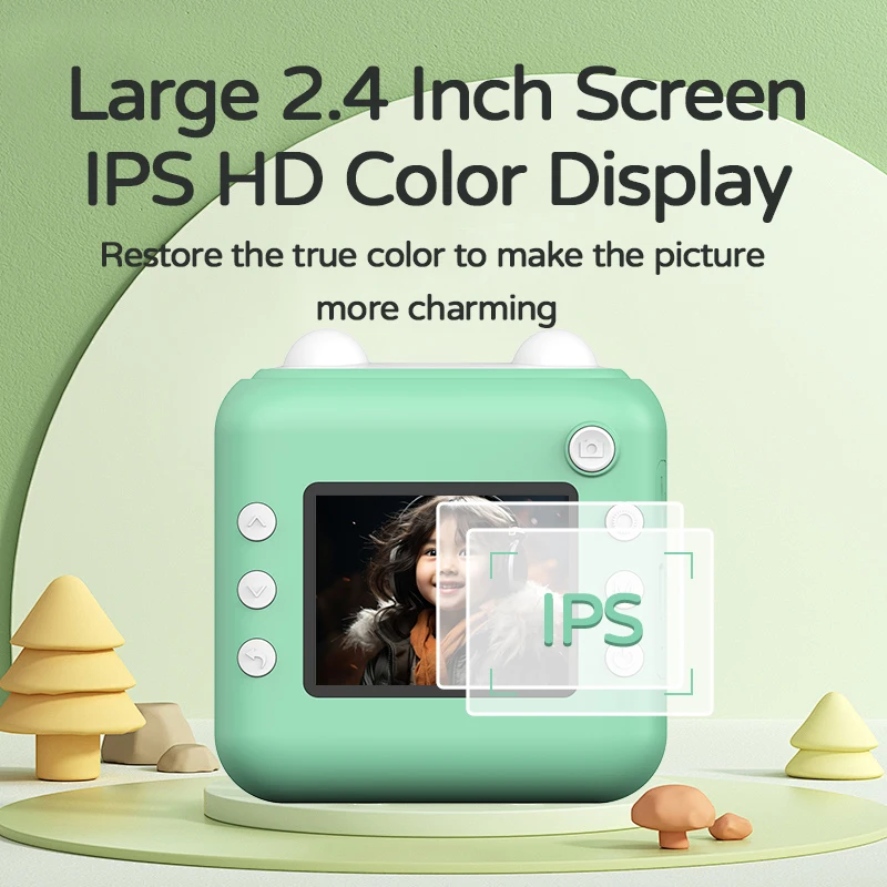Kids Camera Instant Print, Selfie Digital Camera for Kids Boys& Girls Ideal Kids Toys Gifts HD Instant Print Camera for Kids,
