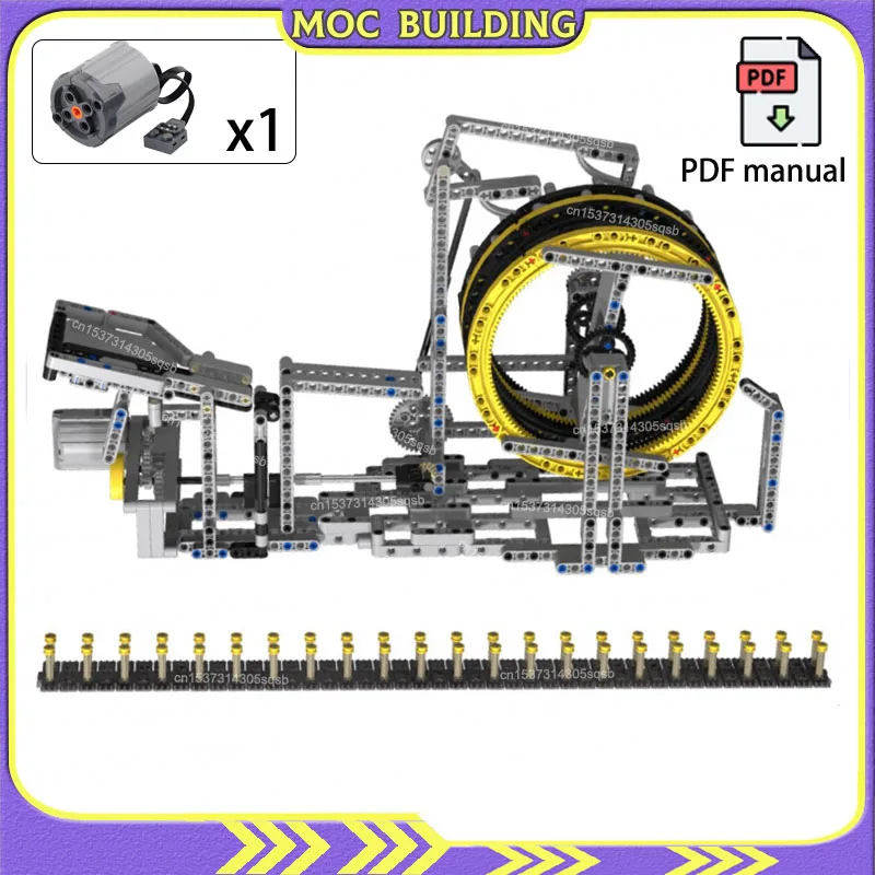 MOC Building Block Archi Technology Bricks GBC Module Great Ball Conveyor Balls Factory Modules Motor Machine Toys Gifts