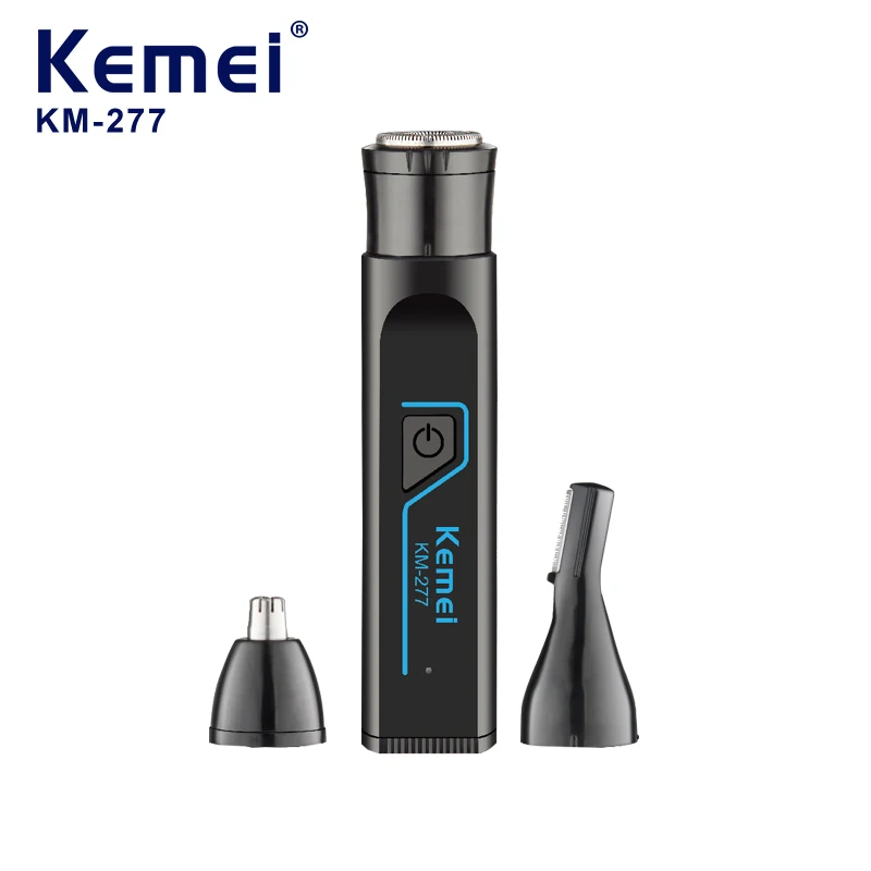 

Kemei KM-277 Electric Shaver Ear/Eyebrows/Nose Hair Trimmer 3in1 Kit Mini Portable Body Hair Trimmer Safety Razor Rechargeable