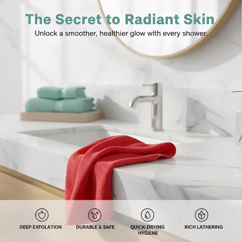 Exfoliating Body Mask Gloves Disposable Towel Deep Clean for Spa Beauty Body Care Home Bath Routine