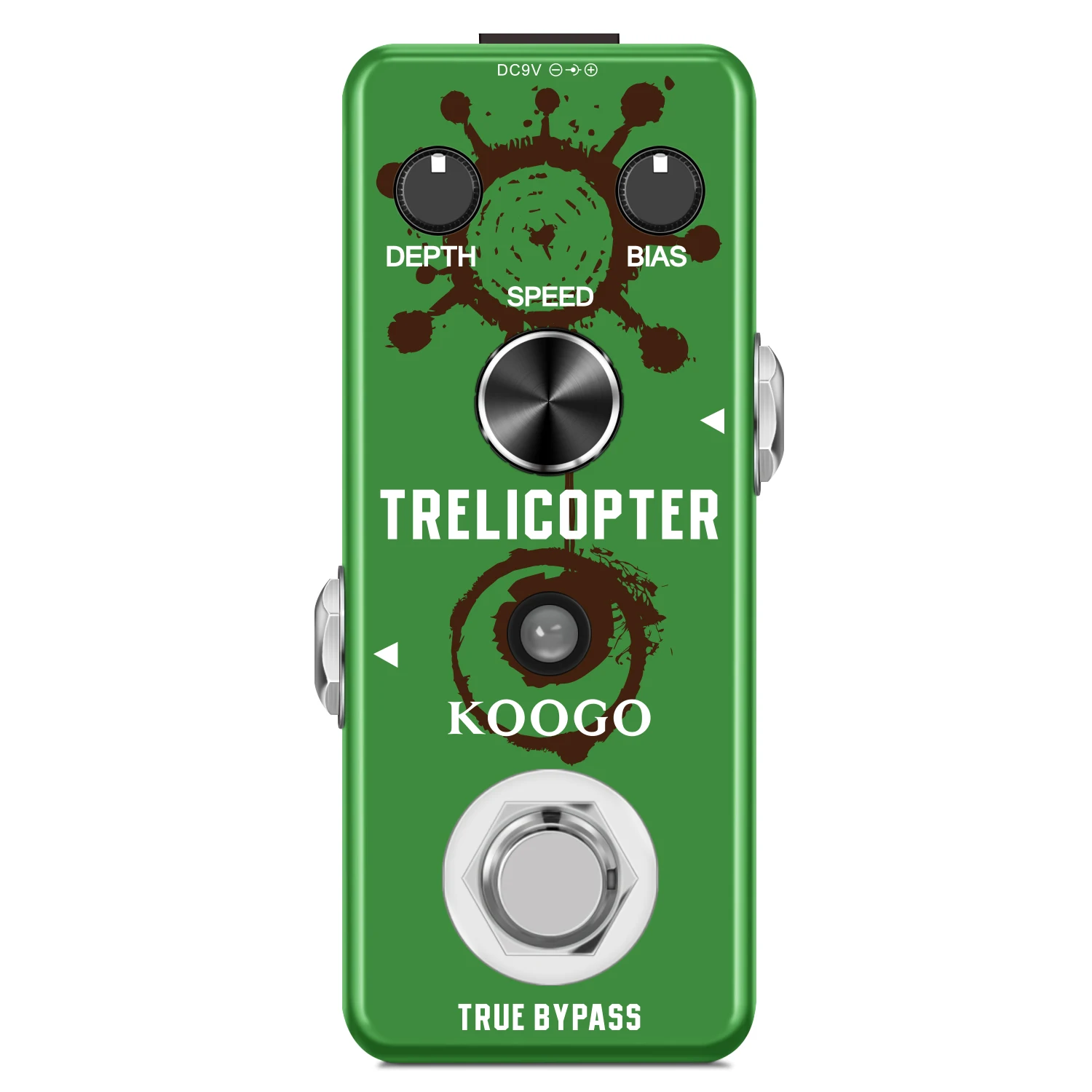 

Koogo Guitar Tremolo Effects Pedal Guitar Trelicopter Pedals Classic Optical Tremolo Tone Mini Size With True Bypass LEF-327