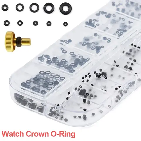 새로운 미니 고무 와셔 O-링 시계 크라운 방수 시계 물개 시계 크라운 가스켓 시계 수리 도구 시계 제조 도구