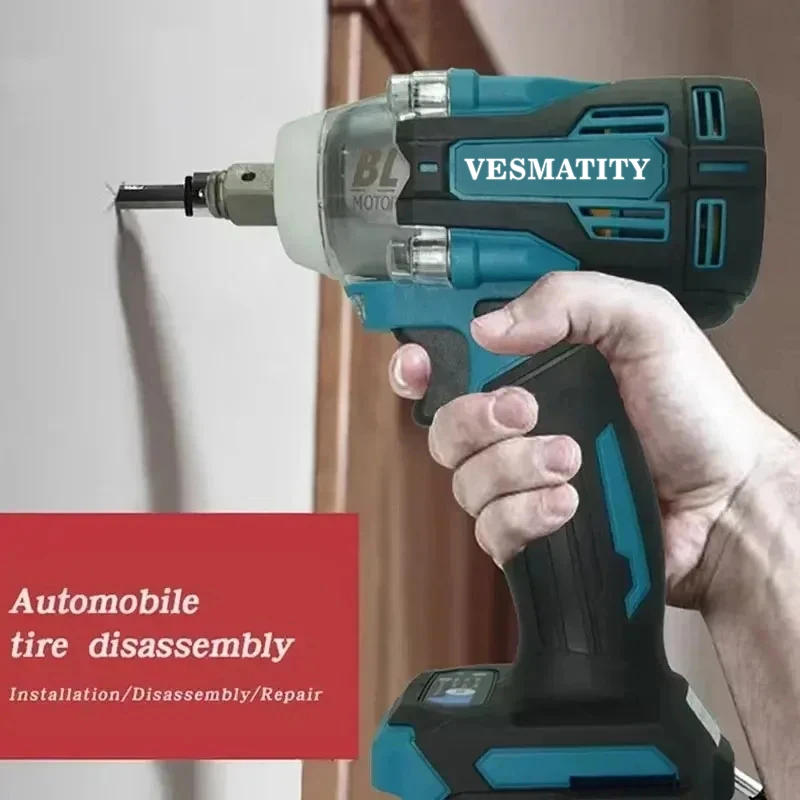 VESMATITY 630N.m TW004G Cordless Impact Screwdriver Drill Driver Tool for 18V 20V Battery Max Pro Ultra Speed Plus