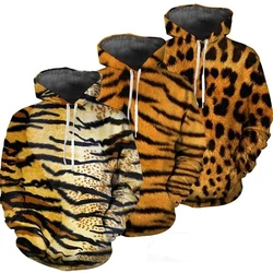 New Fashion Funny 3D Animal Lion Tiger Leopard Print Tiger Clothes Print Hoodie Men Women Casual Sweatshirt Pullover Tops Hooded