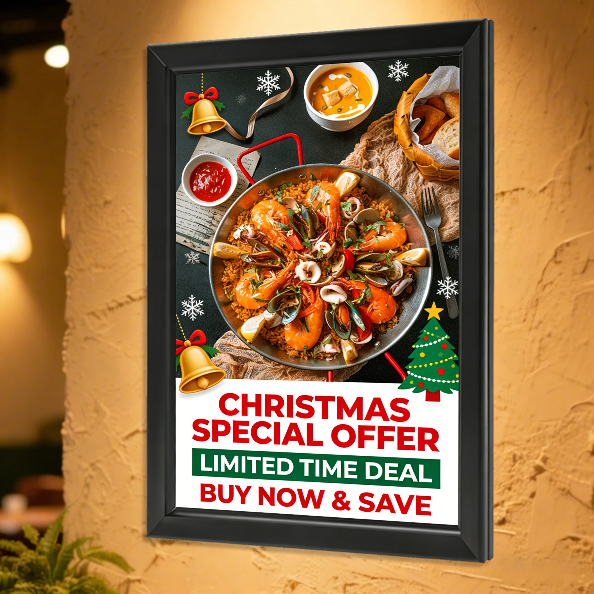 

LED Light Box, 18x24 inch (45x60cm) LED Sign Light Box, Black Frame Advertising Light Sign for Shop Window, Christmas Sale