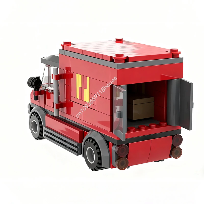 212pcs MOC Postoffice Van Modular Building Model blocks creative Architecture Education toys DIY Christmas gifts