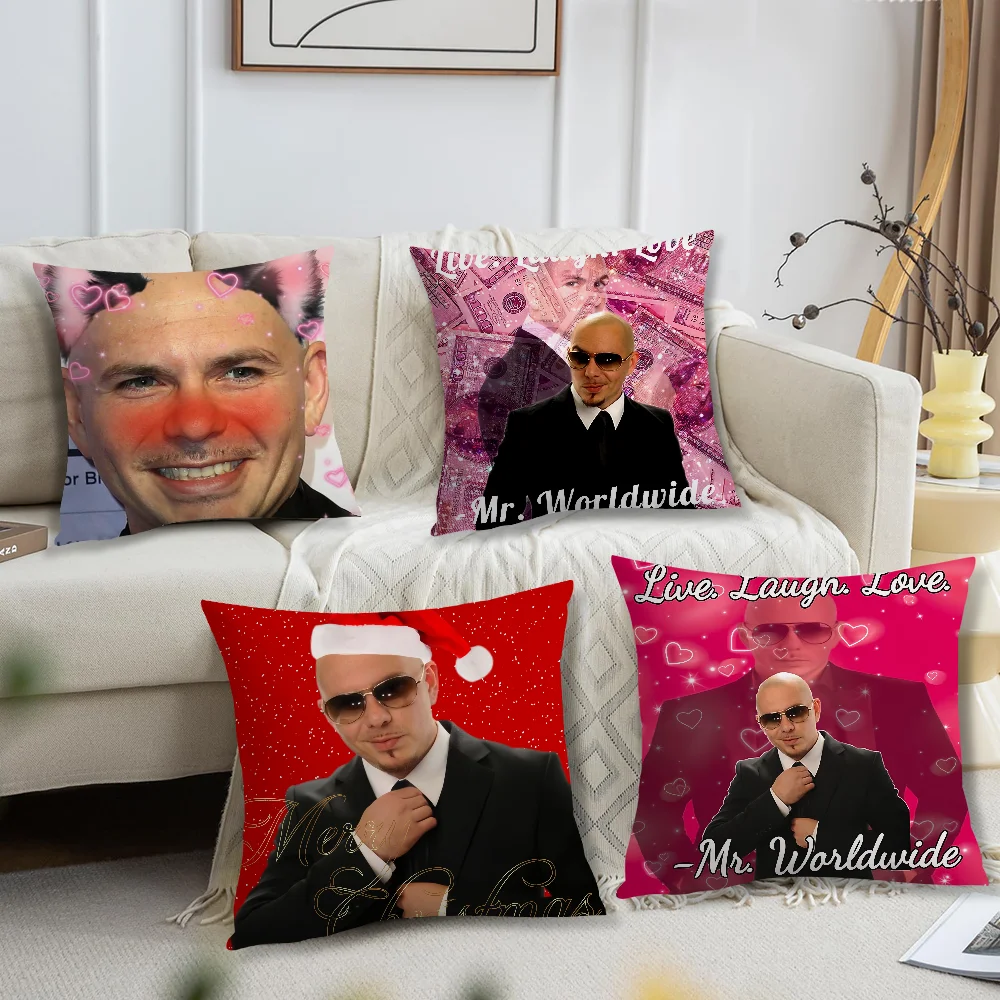 

Mr Worldwide Pitbull 305 Live Laugh Love Christmas For Bedroom Car Coffee Shop Room Soft and Living Room Sofa Decorative Pillow