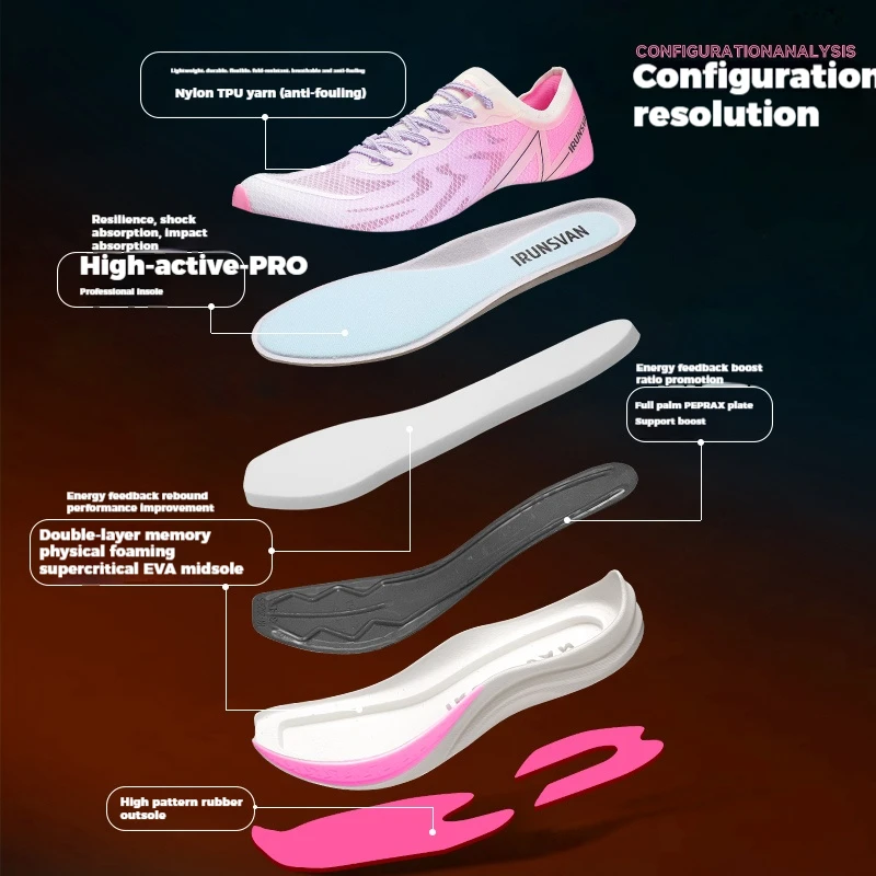 أحذية رياضية رجالية من IRUNSVAN للركض في الهواء الطلق ناعمة ولكنها مريحة ومسامية وممتصة للصدمات وغير قابلة للانزلاق أحذية رياضية خارجية #5