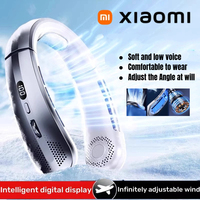 Xiaomi  Hanging Neck Fan 8000mAh USB Portable Bladeless Mini Rechargeable Mute LED Digital Display Electric Fans Air Cooler New