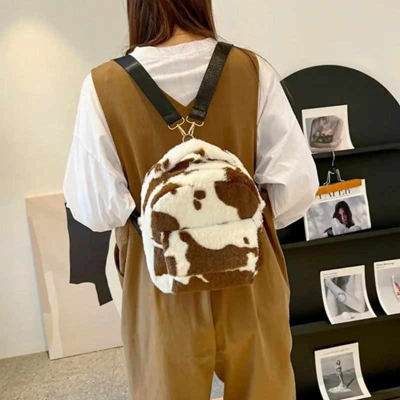 

X5XA Сумка на плечо Fashion Pack Рюкзак с принтом коровы для девочек Студенческие сумки для книг