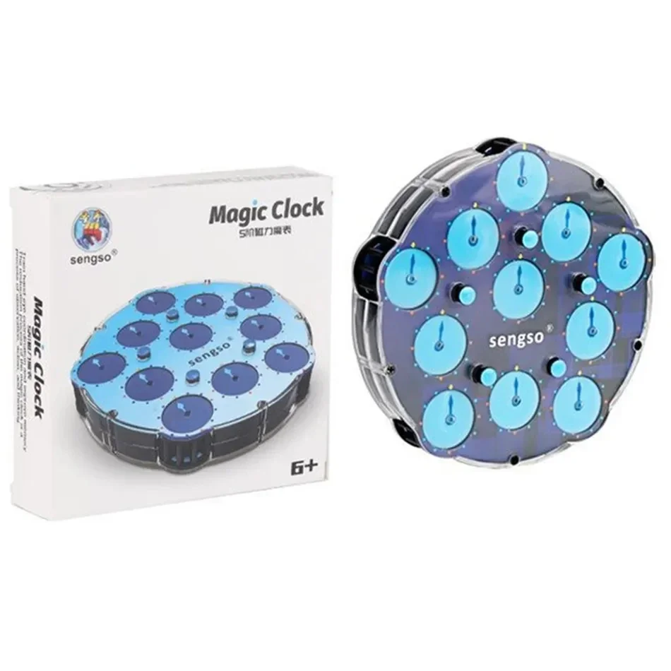 Picube-Horloge Magnétique Sengso, Cube Magique de Positionnement, Horloge Magique Professionnelle Transparente, Équipement d'Intelligence, Jouets pour Enfants