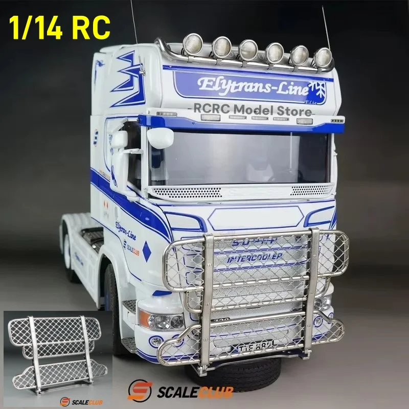 SCALECLUB 1/14 RC Truck Metal Front Bumper SL-SC-1 For Tamiya RC 1/14 Tractor Truck R620 R470 RC Toy Model DIY Parts Accessories