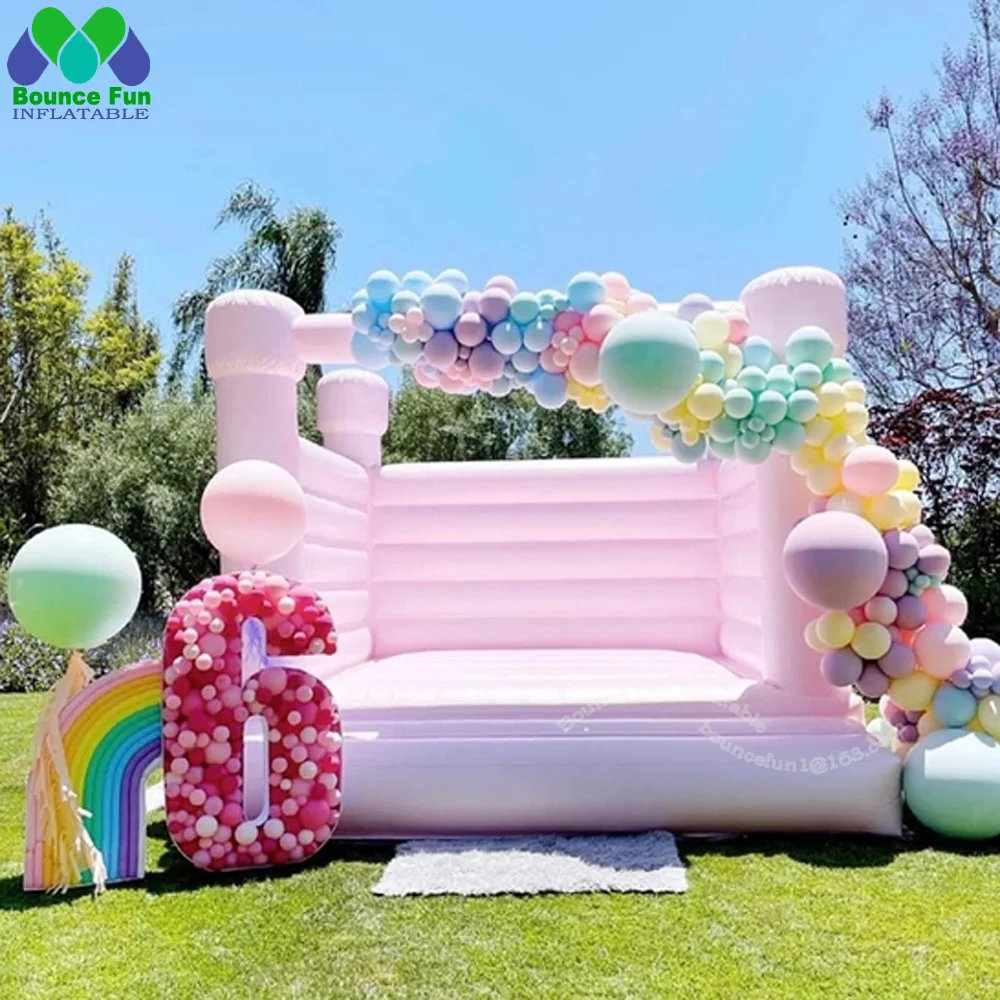 Free Ship To Door White Wedding Inflatable Bounce House Jumping Tent Jumper PVC Air Bouncy Castle For Parties Even