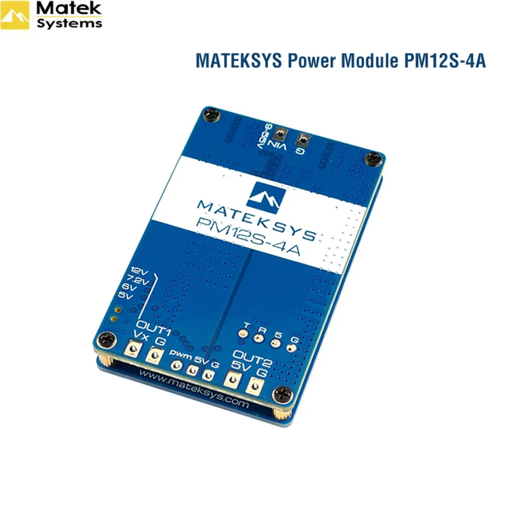 MATEK MATEKSYS Power Module PM12S-4A 3-14S 9-55V DC IN PWM Control For RC Airplane/Helicopter/Quadcopter Parts