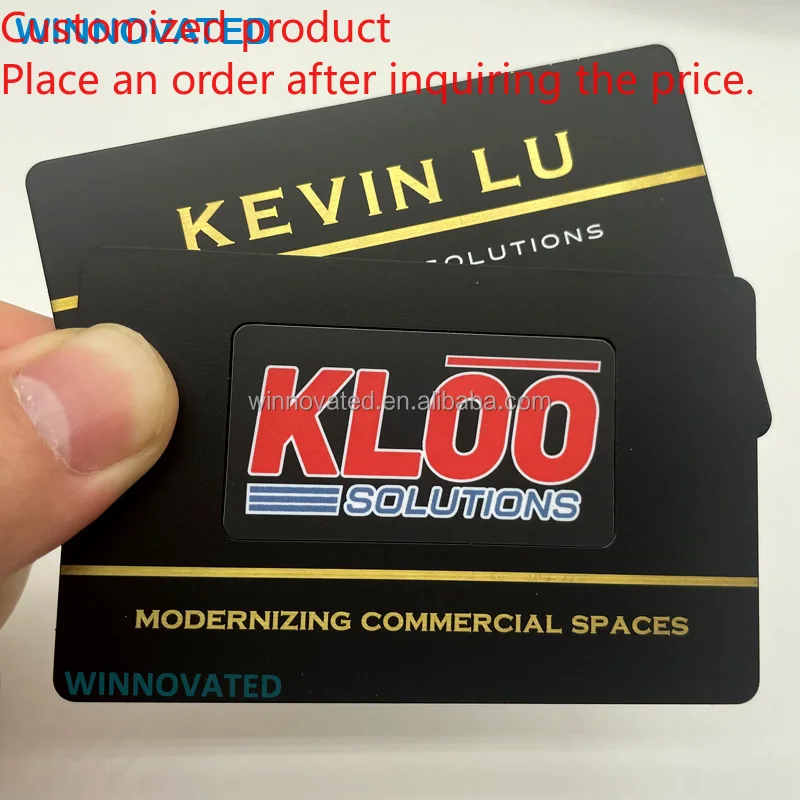 Customized product Custom Digital Rewritable Metal Business Card Blank With NFC