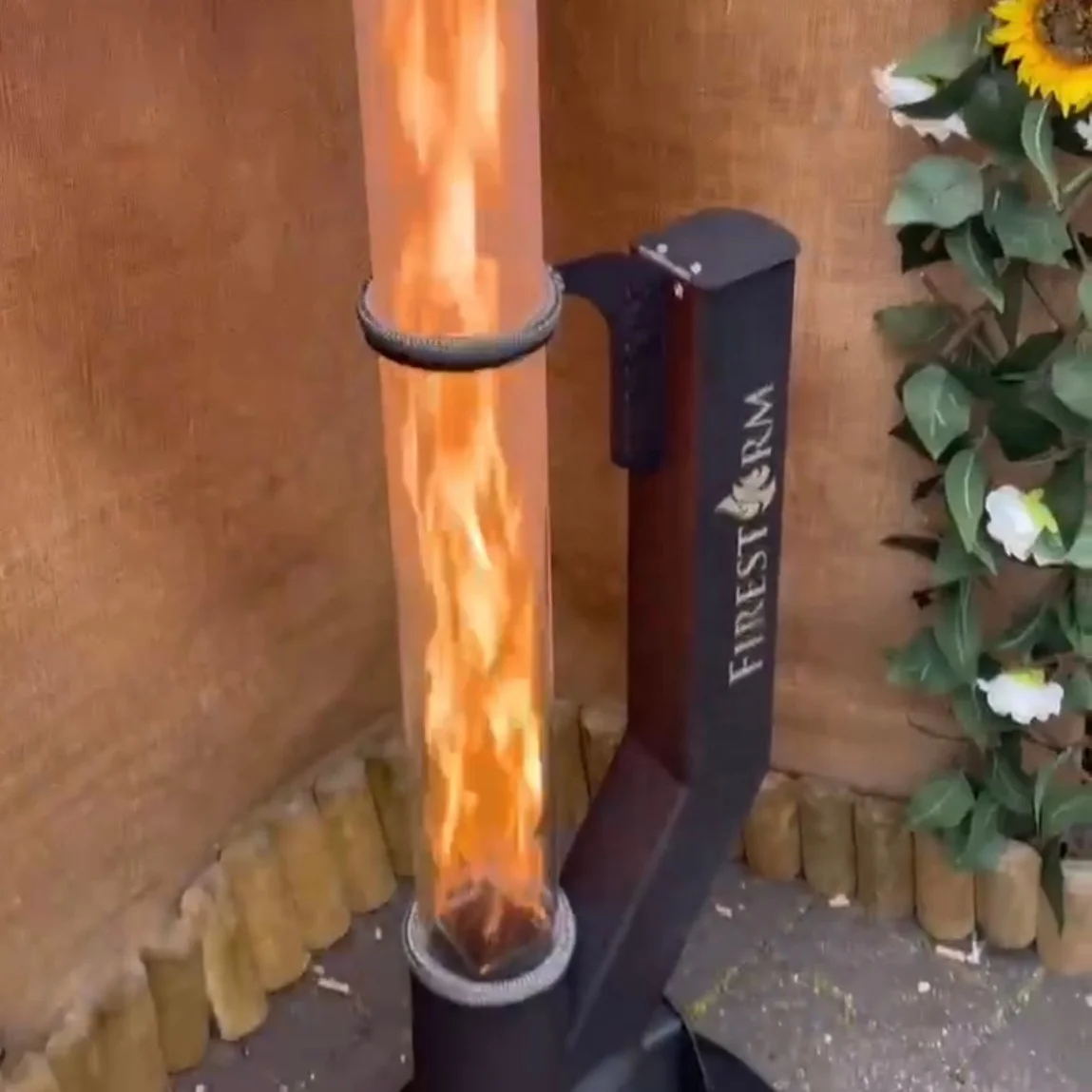 Outdoor wood pellet stove pellet heater fireplace