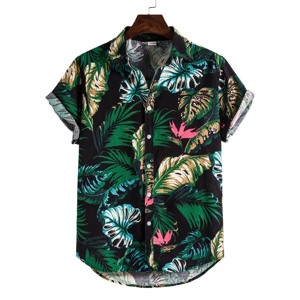 Shirt For Mens Hawaiian Banana Fruit Casual 3D Printed Beach Short Sleeve Brand Imported Clothing Plus Size Streetwear Vacation