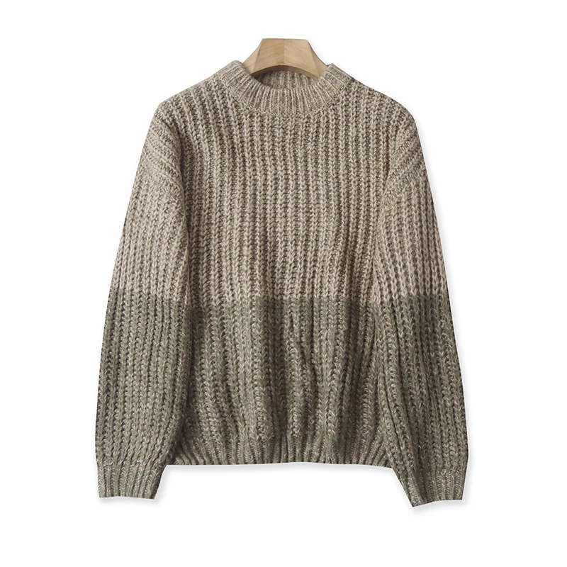 

Свободный длинный свитер Sve round Ne, вязаный свитер, цветной дизайн, модная женская весенне-осенняя одежда, удобный трикотаж