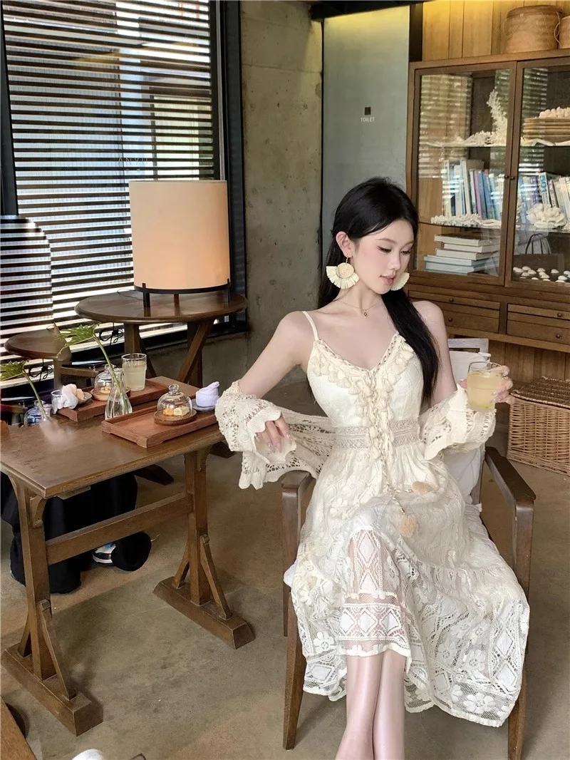 فساتين النساء البوهيمي المطبوعة ماكسي تنورة الصيف عطلة الشاطئ عالية الخصر فلوي الجمالية بوهو عطلة خفيفة الوزن أنيقة #4