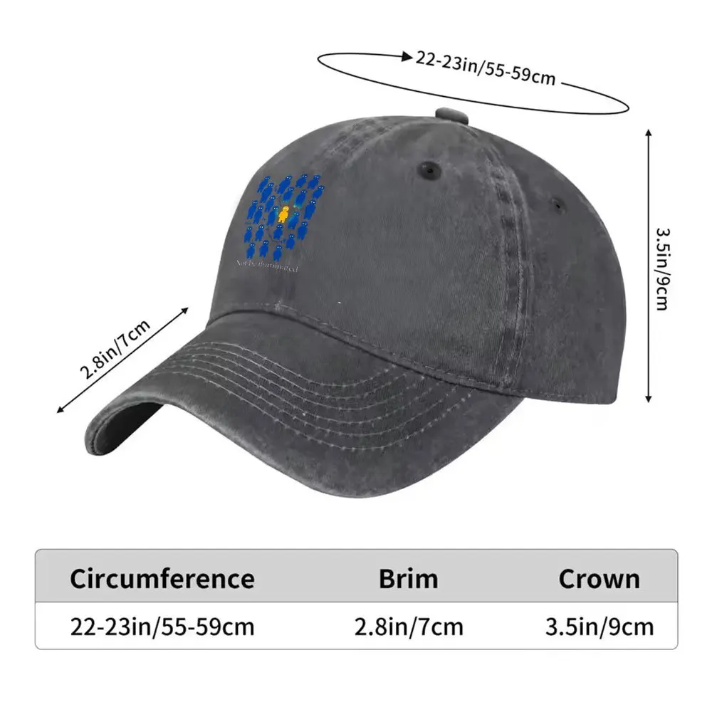 Cartoon Figure Print Distressed Baseball Cap Unisex Casual Outdoor Cap for Hiking Travel Sports Fishing