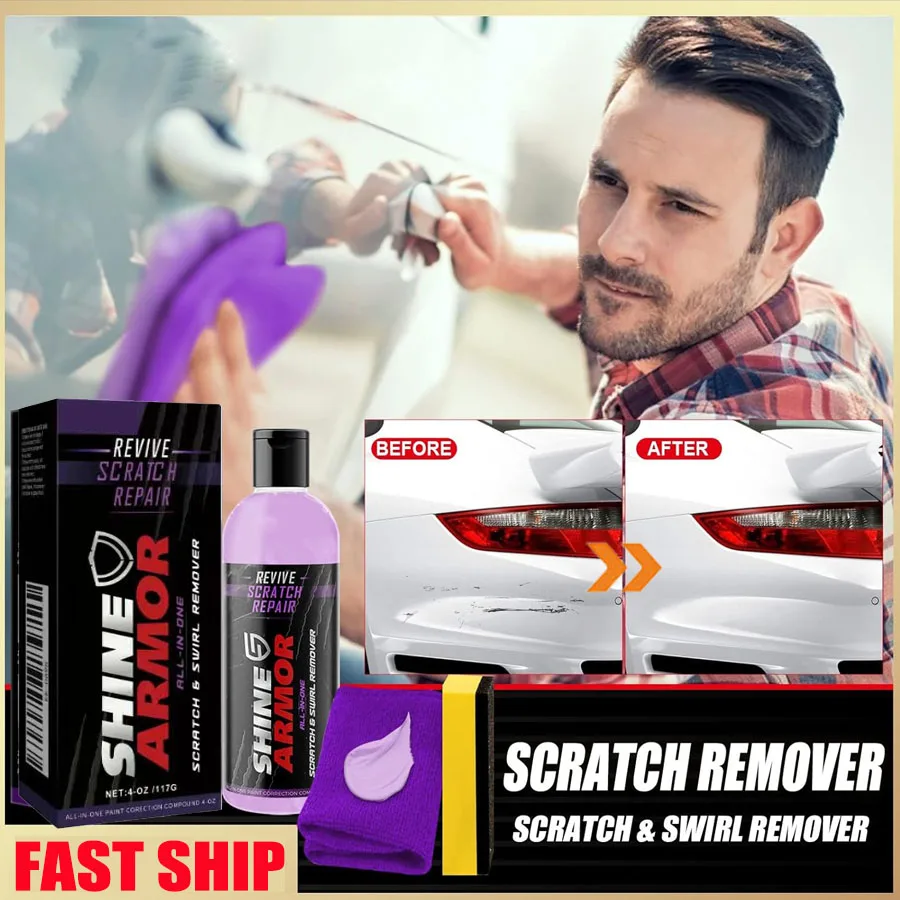 

1Set Car Scratch Remover, Car Wax Repair Kit, Car Paint Scratch Repair, Polishing & Rubbing Compound Paint Restorer