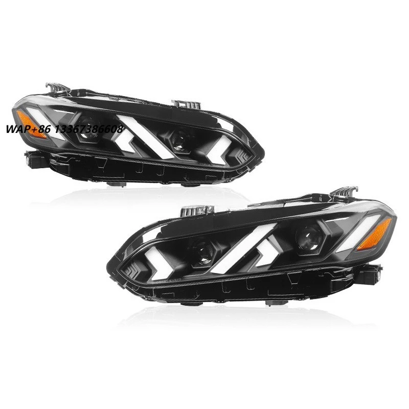 LED Headlight Assembly for Accord 23-on 11th Front Lamp with Dynamic Startup Sequential Turn Signal & Blue Start Flash DRL