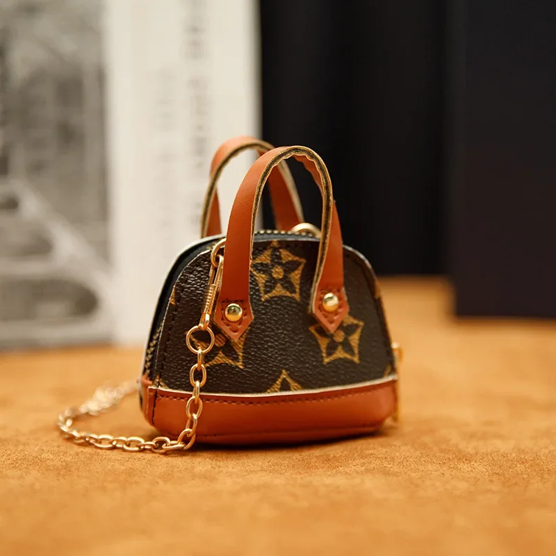 العصرية خمر الأزهار عملة المحفظة المحمولة Crossbody أحمر الشفاه شل سماعة محفظة صغيرة للجنسين بو الجلود حقيبة مستحضرات التجميل