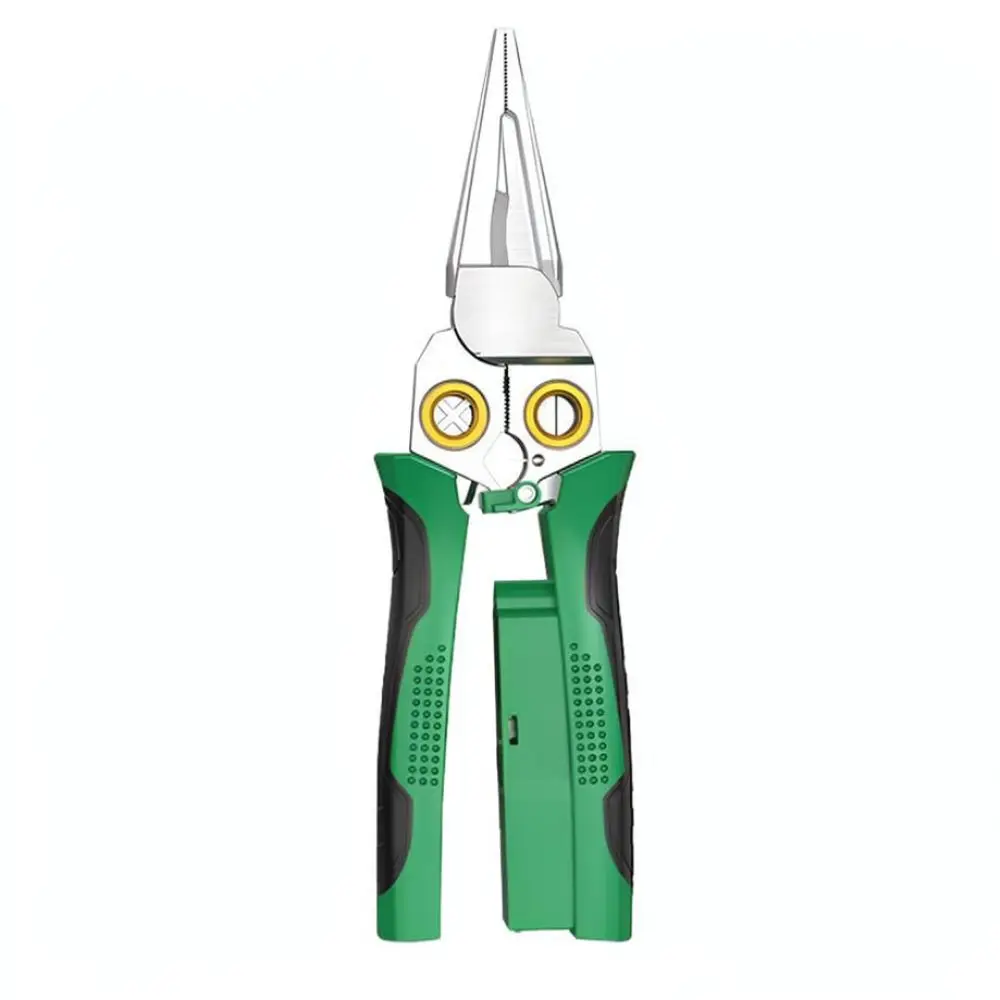 Multifunctional Wire Stripper 8 In 1 Electrician Pliers Stainless Steel Cutting Tool Needle Nose Hand Tools With Tester