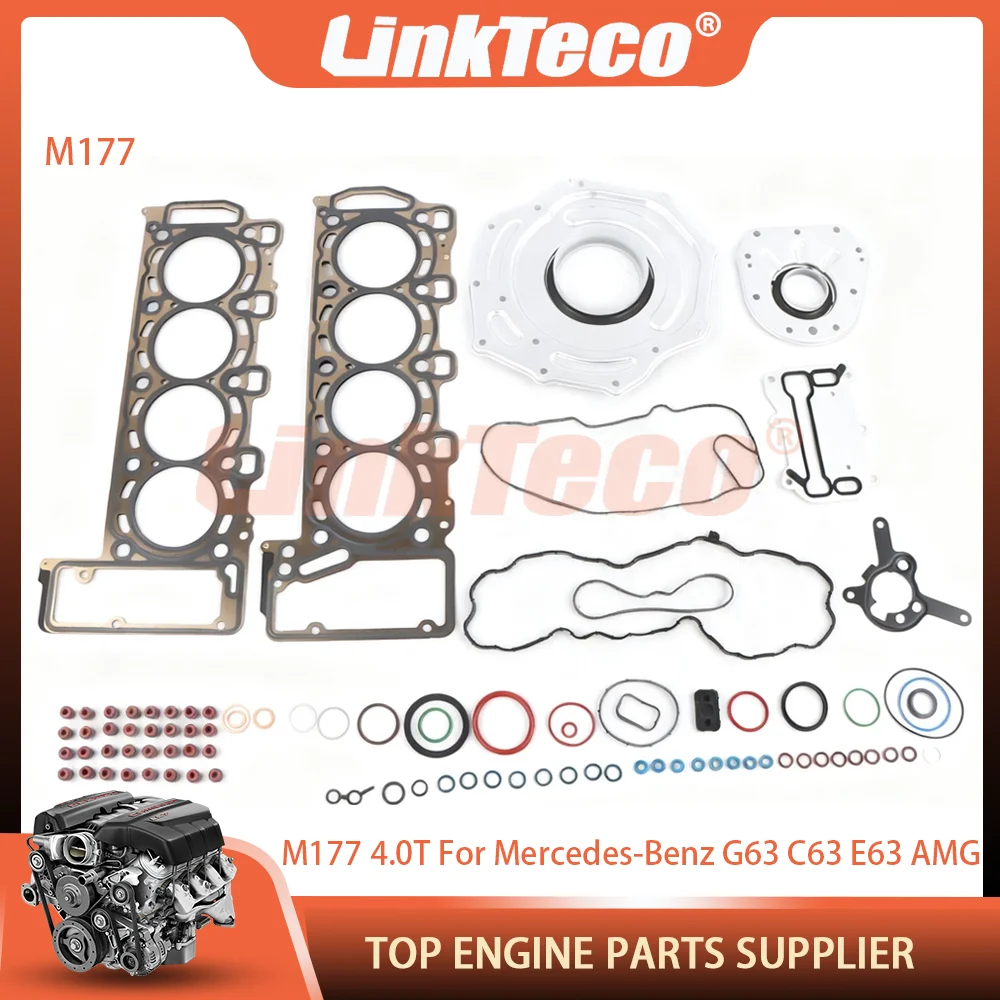 

M177 4.0T Engine Cylinder Head Gaskets Seals Kit For 2015-2024 4.0 L T Mercedes-Benz G63 C63 E63 AMG Maybach GLS600 M176 4.0L