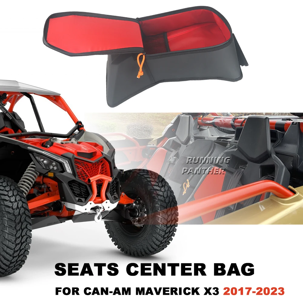 Seat Center Shoulder Console Storage Cargo Bag Box Between Seat Storage Bag For Can-Am Maverick X3 XRS XDS Turbo R Max 2017-2023