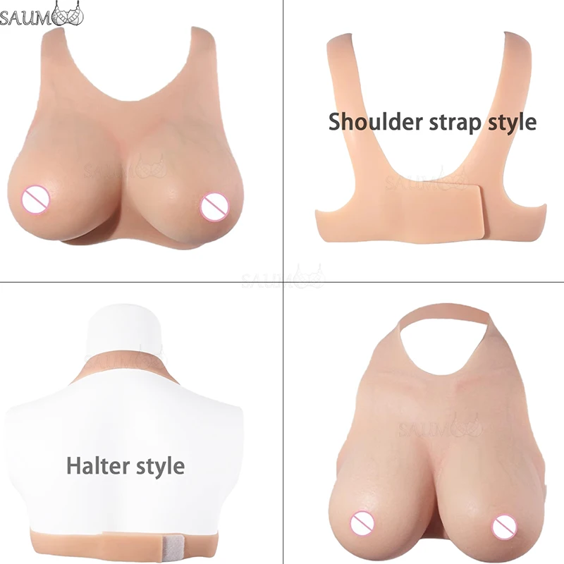 Slinky Fake Breasts Cosplay Fake Female Silicone Breast Forms Prosthesis With Nipples Wear Male Drag Chest Large Fake Breasts