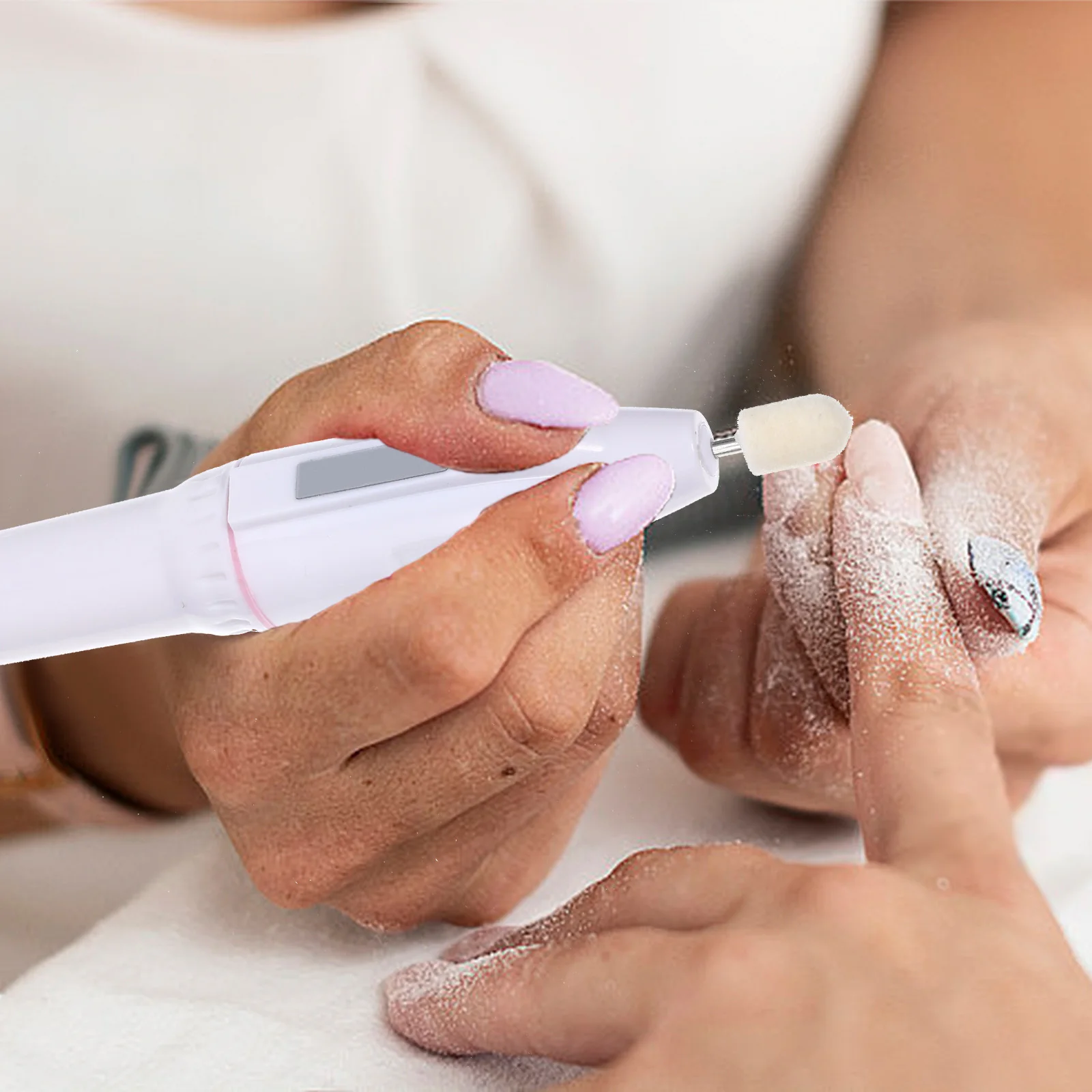 Electric Drill For Manicure Pedicure Portable Nail File With 5 Attachments Professional Nail Polisher Tool