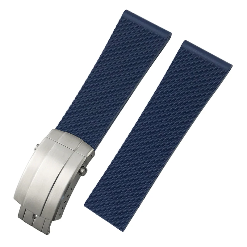 Soft Natural Rubber Watch Strap Silicone Watchband for Breitling Tudor for Longines Seiko 20mm 21mm 22mm 23mm 24mm Bracelets